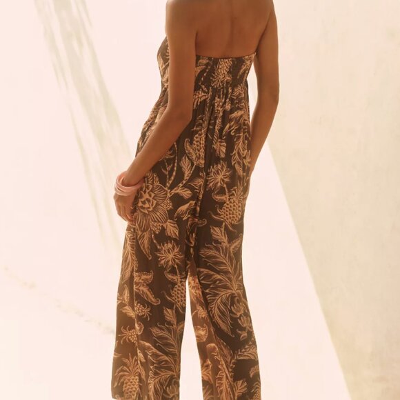 Farm Rio x Anthropologie Strapless Waistless Jumpsuit NWT - Picture 3 of 3